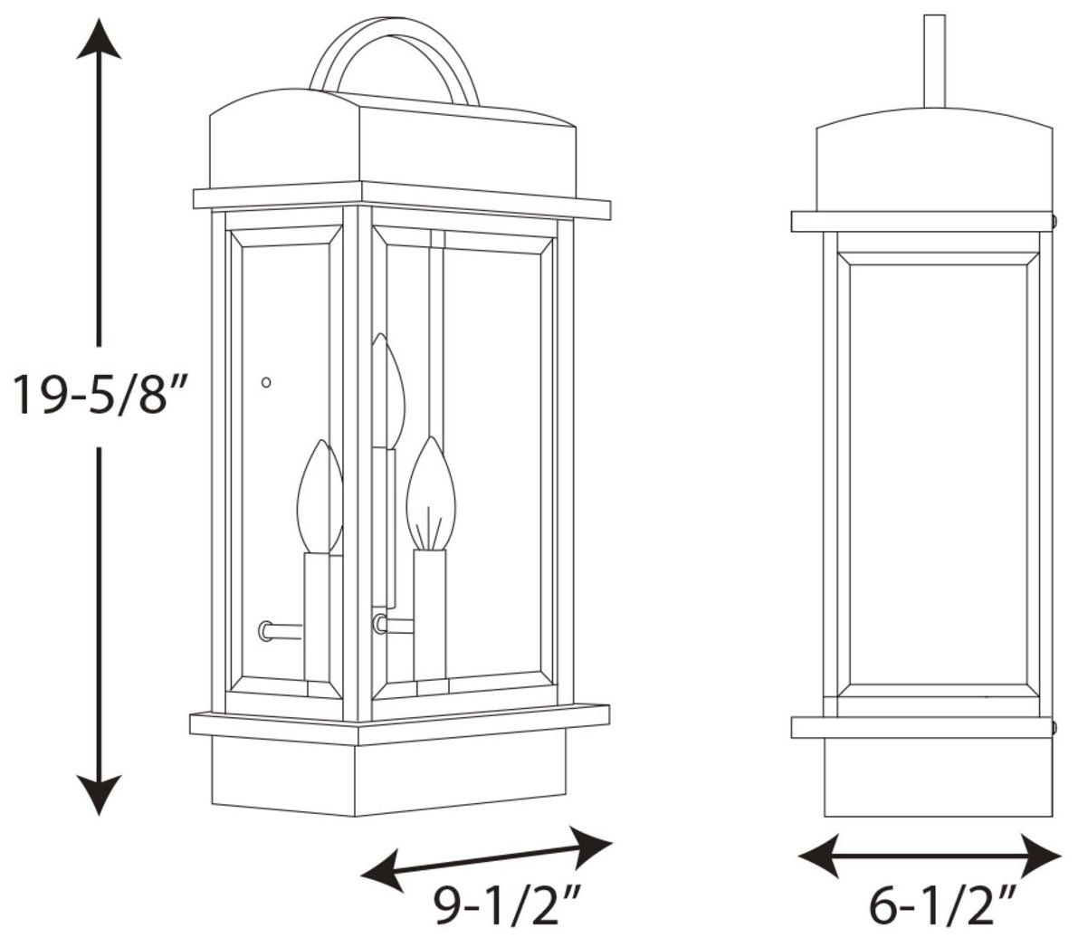 Santee Collection Three-Light Large Wall-Lantern