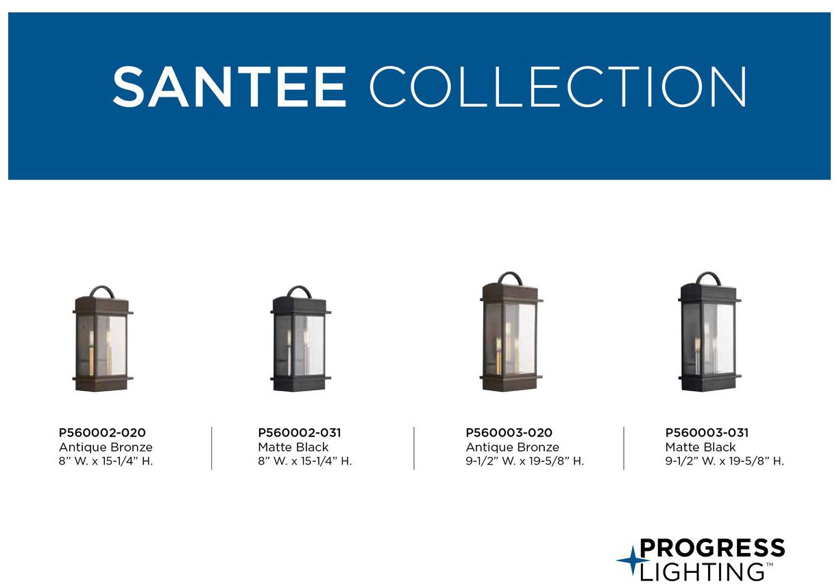 Santee Collection Three-Light Large Wall-Lantern