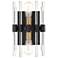Santiago 2-Light Wall Sconce in Matte Black with Warm Brass Accents