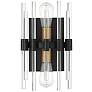 2_Santiago 2-Light Wall Sconce in Matte Black with Warm Brass Accents more views