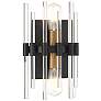 3_Santiago 2-Light Wall Sconce in Matte Black with Warm Brass Accents more views