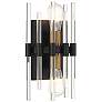 4_Santiago 2-Light Wall Sconce in Matte Black with Warm Brass Accents more views