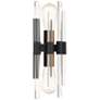 5_Santiago 2-Light Wall Sconce in Matte Black with Warm Brass Accents more views