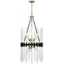 Thumbnail2 of Santiago 20"W Matte Black and Brass 6-Light Sputnik Pendant more views