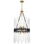 Thumbnail3 of Santiago 20"W Matte Black and Brass 6-Light Sputnik Pendant more views