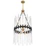 Thumbnail4 of Santiago 20"W Matte Black and Brass 6-Light Sputnik Pendant more views