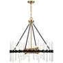 1_Santiago 30" Wide Matte Black and Brass 8-Light Chandelier