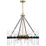2_Santiago 30" Wide Matte Black and Brass 8-Light Chandelier more views