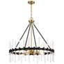 3_Santiago 30" Wide Matte Black and Brass 8-Light Chandelier more views