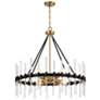 5_Santiago 30" Wide Matte Black and Brass 8-Light Chandelier more views