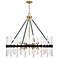 Santiago 45"W Matte Black Brass 12-Light Sputnik Chandelier