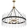 7_Santiago 45"W Matte Black Brass 12-Light Sputnik Chandelier more views