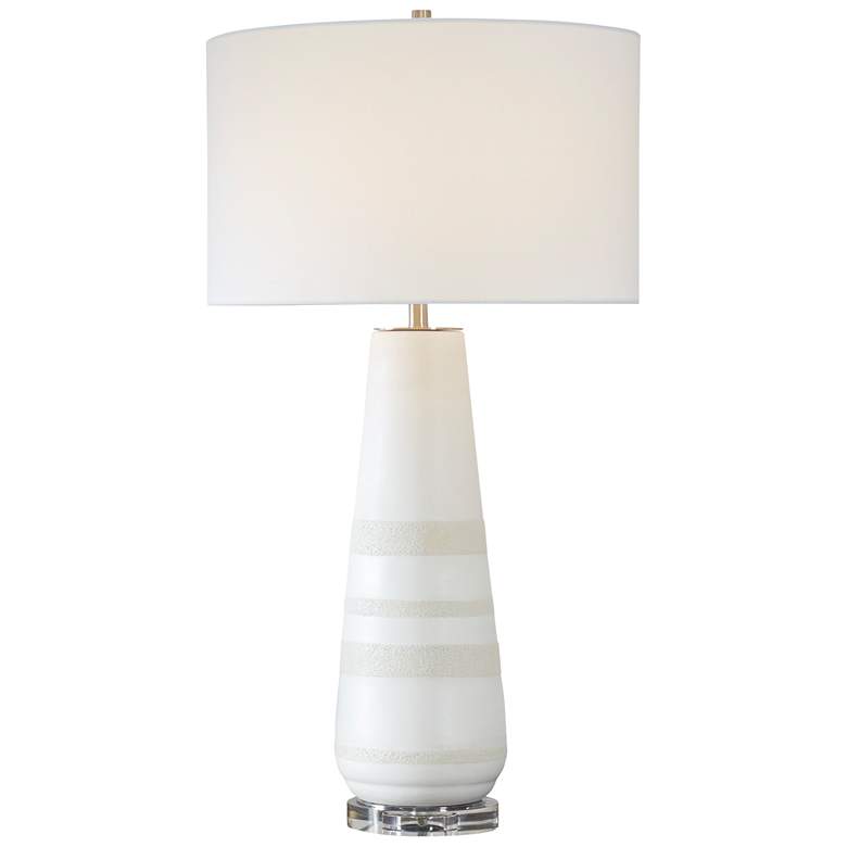 Image 1 Santino 31 inch Ivory and Dove Gray Ceramic Table Lamp