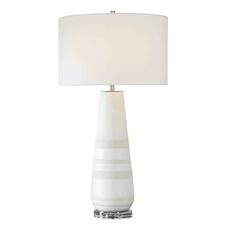 Image 2 Santino 31" Ivory and Dove Gray Ceramic Table Lamp