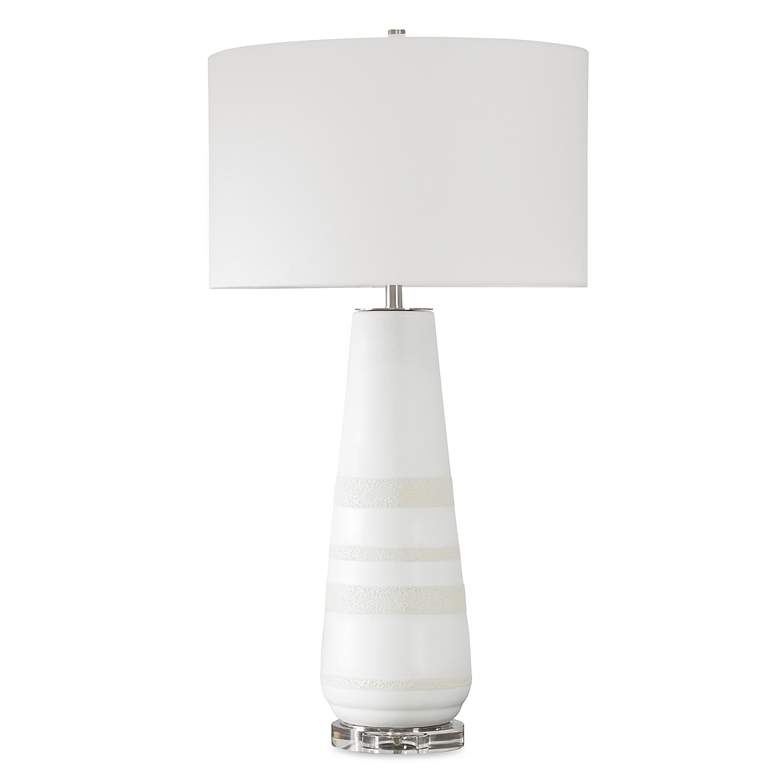 Image 4 Santino 31" Ivory and Dove Gray Ceramic Table Lamp more views