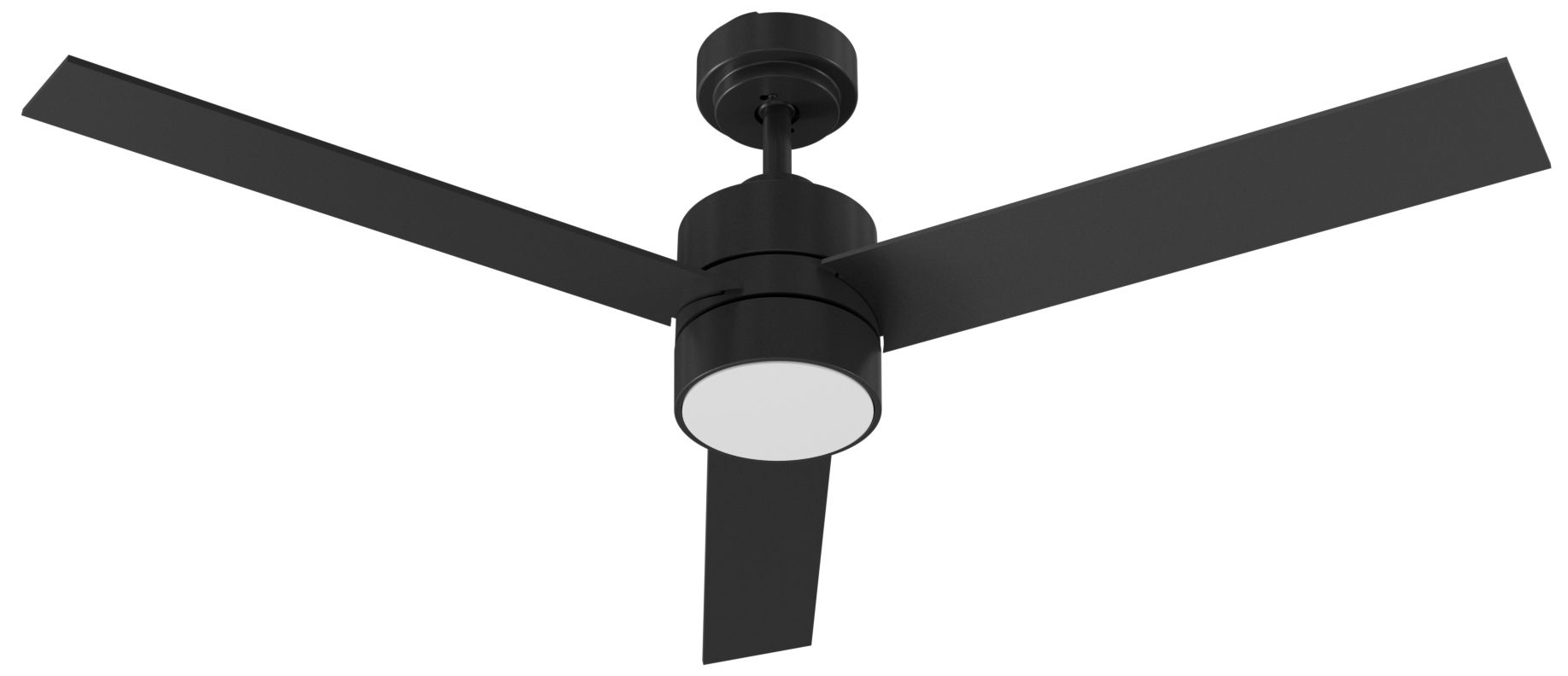 Image 2 Santo 52" Wide 3-Blade Black LED Ceiling Fan