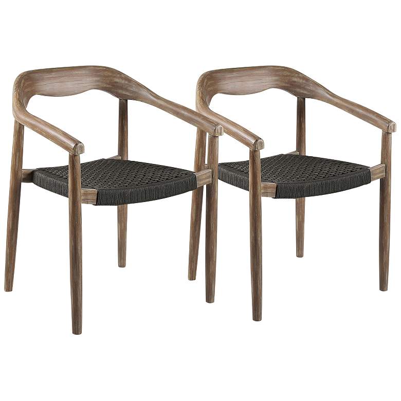 Image 2 Santo Eucalyptus Wood Stackable Dining Chairs Set of 2