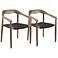 Santo Eucalyptus Wood Stackable Dining Chairs Set of 2