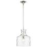 3_Santorini 11" Wide Polished Nickel Mini Pendant more views
