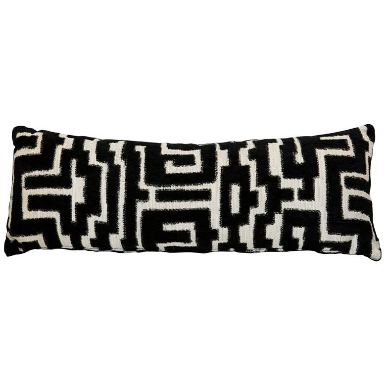 Image 1 Santorini Pepper Bolster Pillow Down Feather Insert Black/Beige