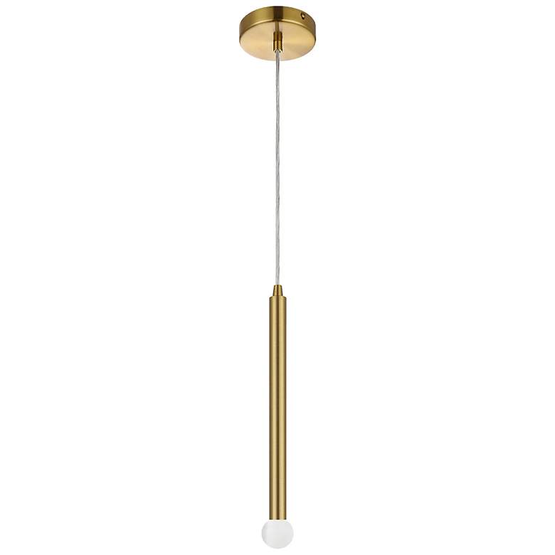 Image 1 Sanya 1" Wide Aged Brass Pendant