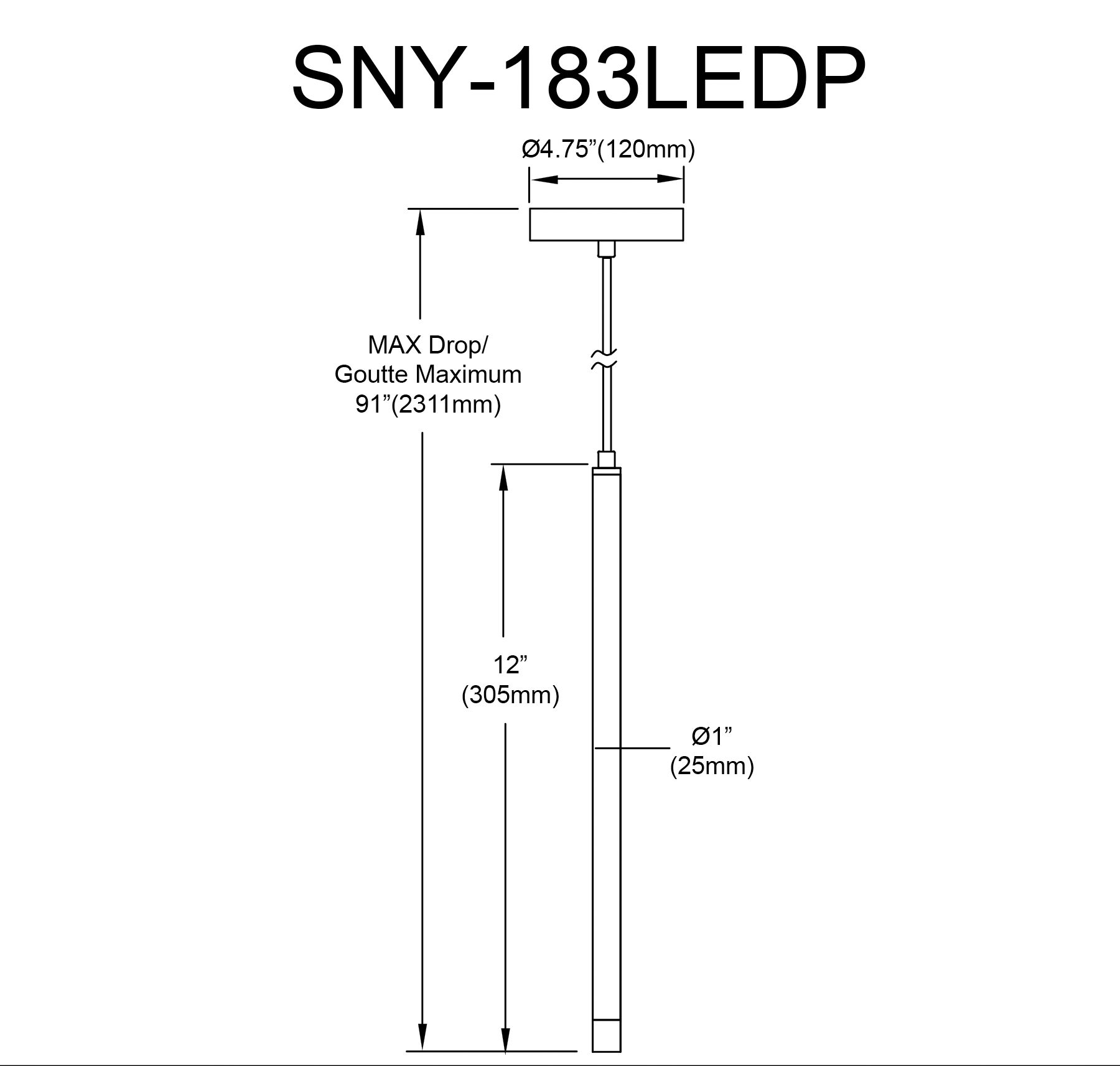 Image 3 Sanya 1" Wide Polished Chrome 3W Pendant With Frosted Acrylic Diffuser more views
