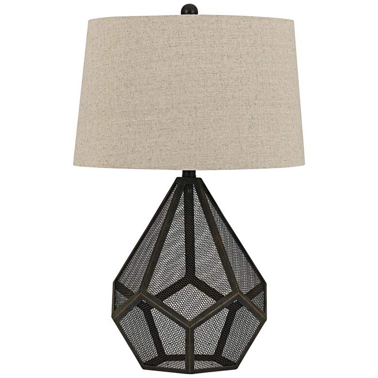 Image 1 Sapelo Metal Mesh Wire Table Lamp