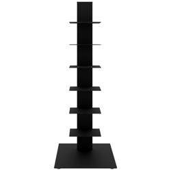 Sapiens 13 3/4&quot; Wide Anthracite Metal 6-Shelf Bookcase Tower
