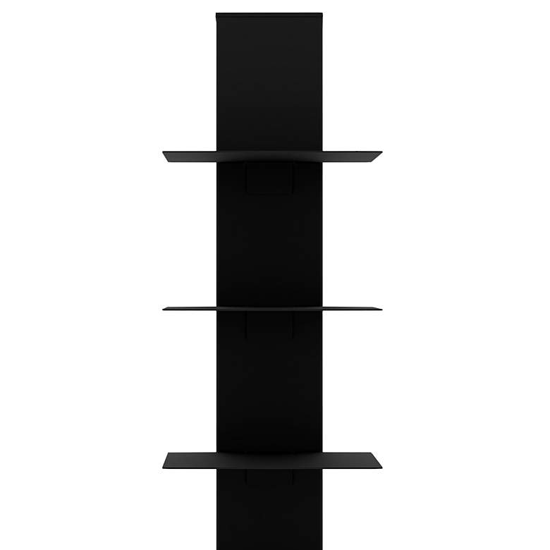 Image 2 Sapiens 13 3/4" Wide Anthracite Metal 6-Shelf Bookcase Tower more views