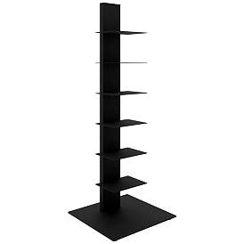 Image3 of Sapiens 13 3/4" Wide Anthracite Metal 6-Shelf Bookcase Tower more views