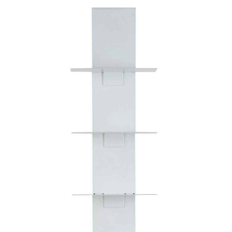 Image 2 Sapiens 13 3/4" Wide White Metal 10-Shelf Bookcase Tower more views