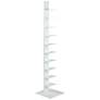 3_Sapiens 13 3/4" Wide White Metal 10-Shelf Bookcase Tower more views