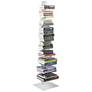 4_Sapiens 13 3/4" Wide White Metal 10-Shelf Bookcase Tower more views