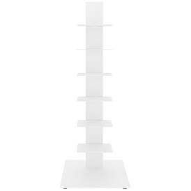 Image1 of Sapiens 13 3/4" Wide White Metal 6-Shelf Bookcase Tower