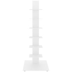 Sapiens 13 3/4&quot; Wide White Metal 6-Shelf Bookcase Tower