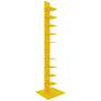 Thumbnail1 of Sapiens 13 3/4" Wide Yellow Metal 10-Shelf Bookcase Tower