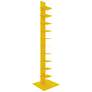 Sapiens 13 3/4" Wide Yellow Metal 10-Shelf Bookcase Tower