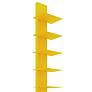 Sapiens 13 3/4" Wide Yellow Metal 10-Shelf Bookcase Tower