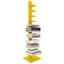 Sapiens 13 3/4" Wide Yellow Metal 10-Shelf Bookcase Tower