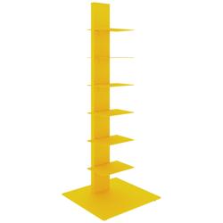 Sapiens 13 3/4&quot; Wide Yellow Metal 6-Shelf Bookcase Tower