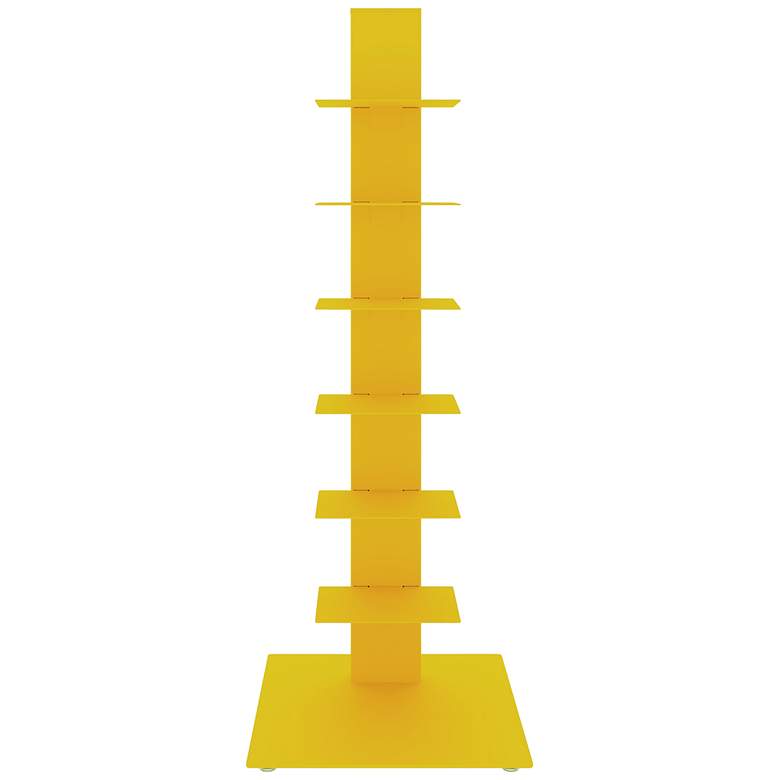 Image 3 Sapiens 13 3/4 inch Wide Yellow Metal 6-Shelf Bookcase Tower more views
