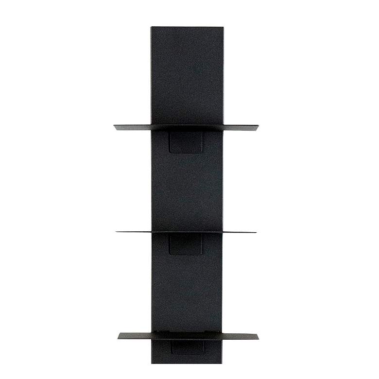 Image 3 Sapiens 13 3/4"W Anthracite Metal 10-Shelf Bookcase Tower more views