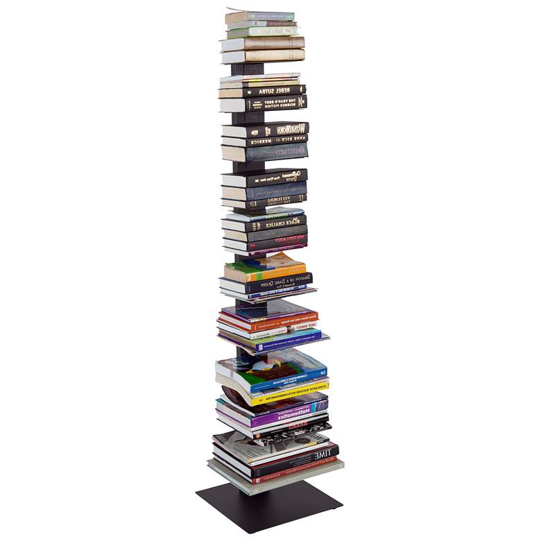 Image 5 Sapiens 13 3/4 inchW Anthracite Metal 10-Shelf Bookcase Tower more views
