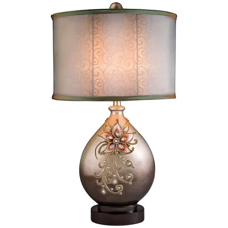 Image 1 Sapphire Rose Gold Bronze Table Lamp