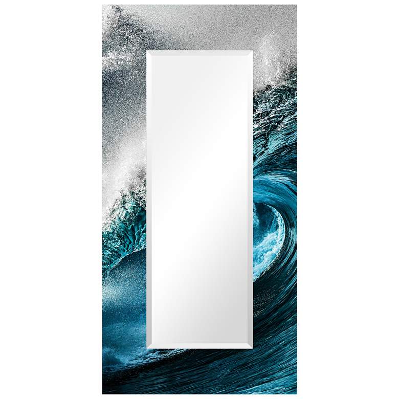 Image 1 Sapphire Sea 72"x 36" Beveled Mirror on Printed Tempered Art Glass
