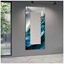 6_Sapphire Sea 72"x 36" Beveled Mirror on Printed Tempered Art Glass more views