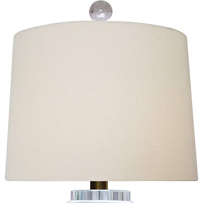 Image 2 Sara 17" High Blue and White Chrysanthemum Jar Accent Table Lamp more views