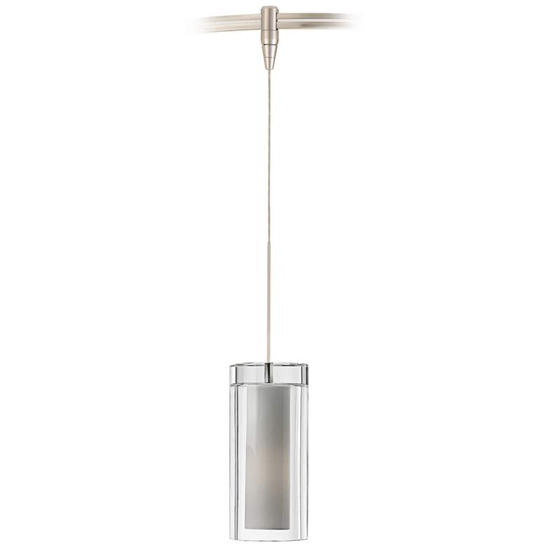 Image 1 Sara 2 3/4" Wide Satin Nickel Pendant