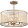 Sara's Jewel 17" Wide Champagne Silver Ceiling Light