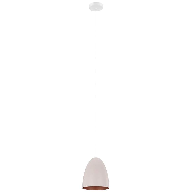 Image 1 Sarabia - 1-Light Pendant - Pastel Apricot Exterior - Copper Interior
